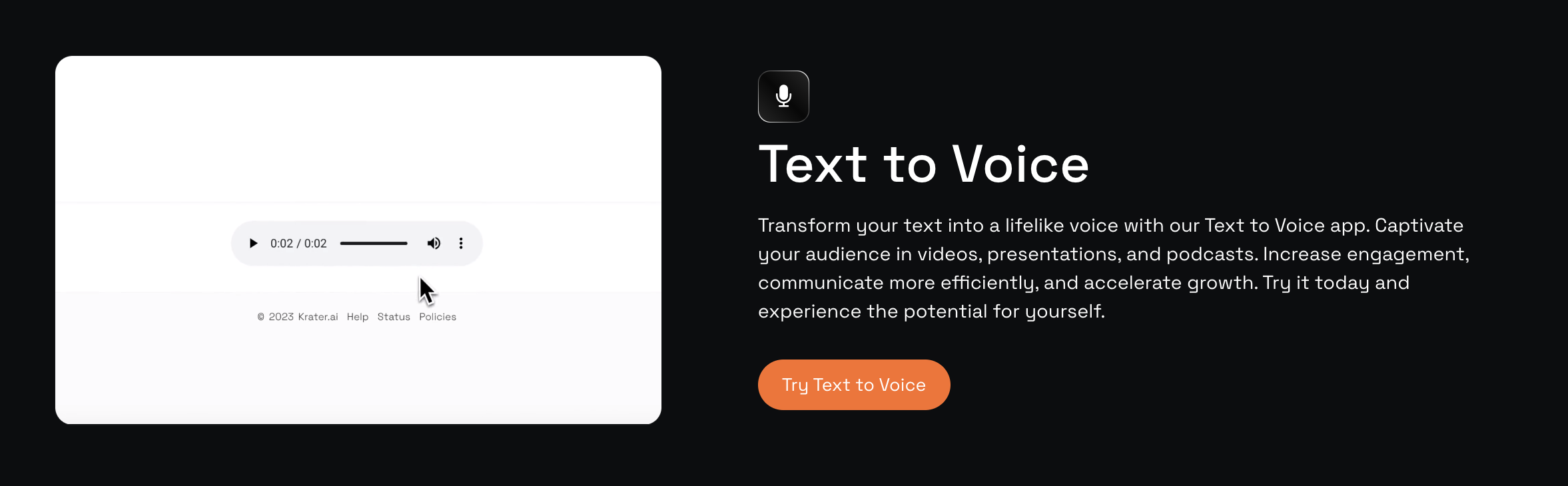 Text to Voice Features