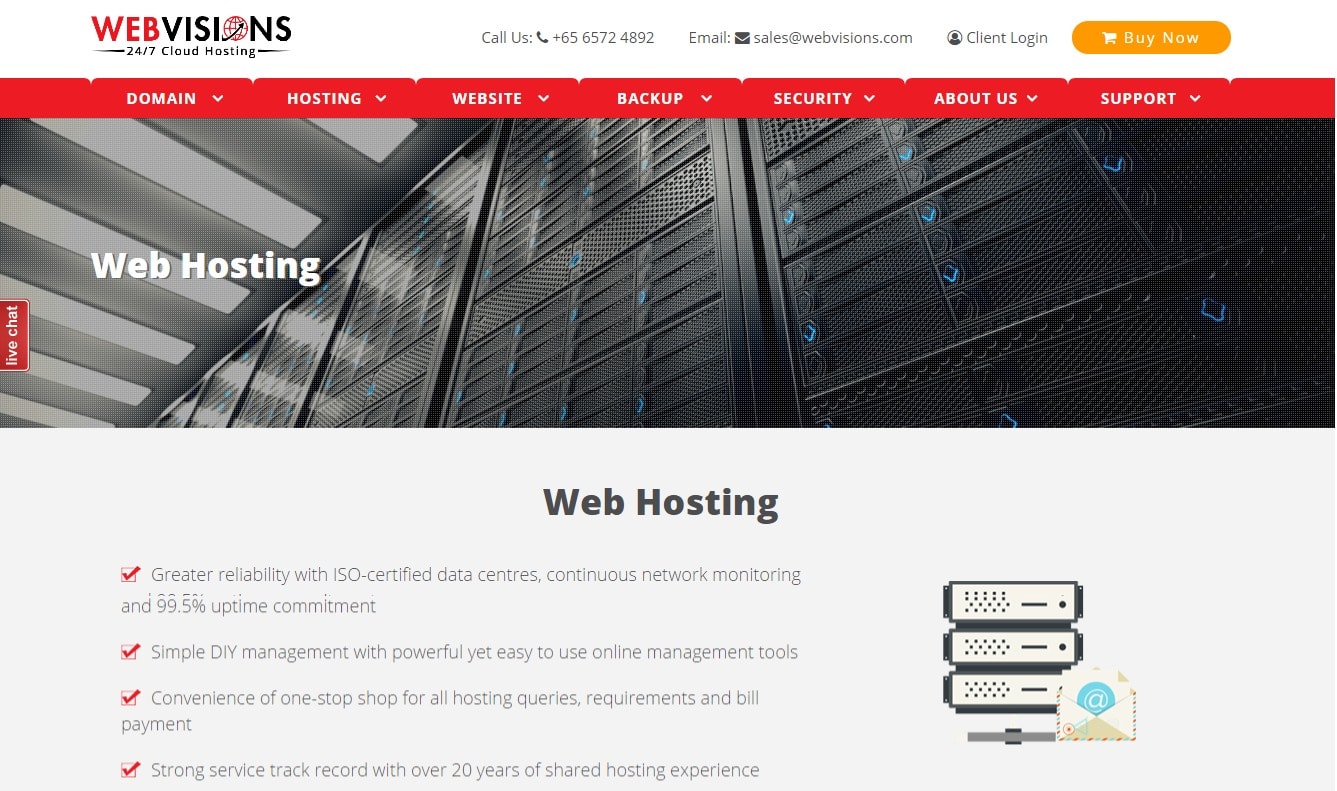 webvisions- Best Web Hosting Service Providers In Singapore