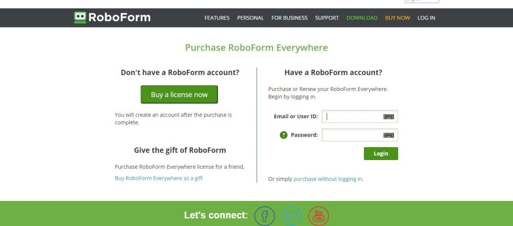 roboform sign in