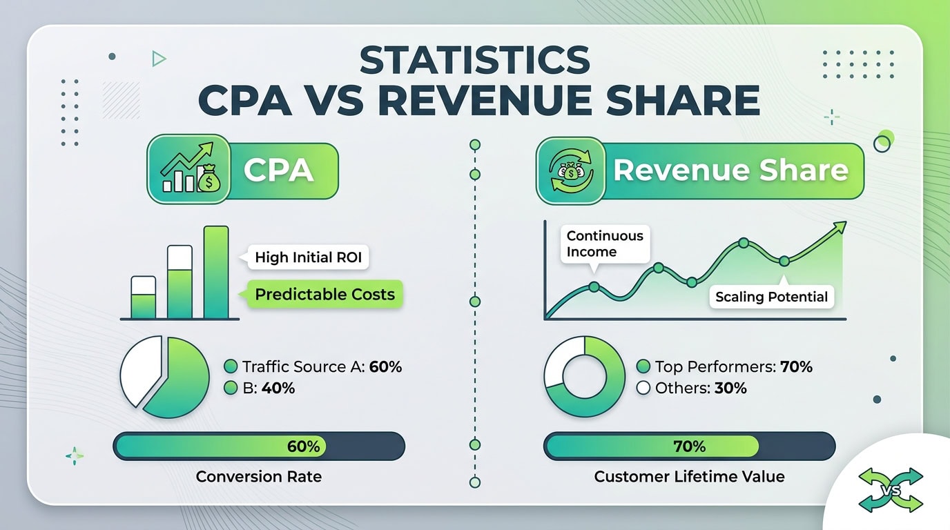 CPA vs Revenue Share Statistics: Which Commission Model Actually Performs Better?
