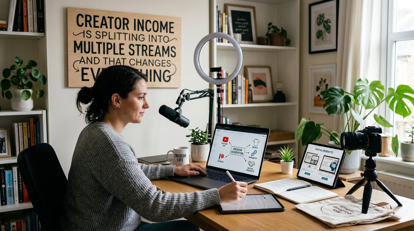 Creator Income Is Splitting Into Multiple Streams and That Changes Everything