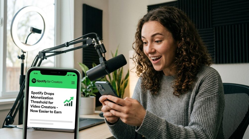 Spotify Drops Its Monetization Threshold for Video Creators