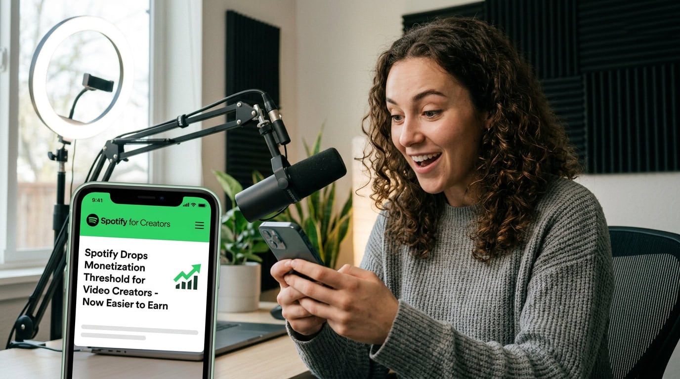 Spotify Drops Its Monetization Threshold for Video Creators
