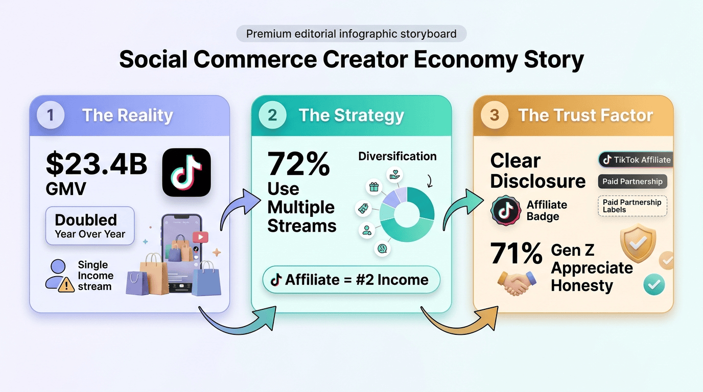 TikTok Shop Hit .4 Billion in GMV, and 72% of Creators Now Juggle Multiple Income Streams